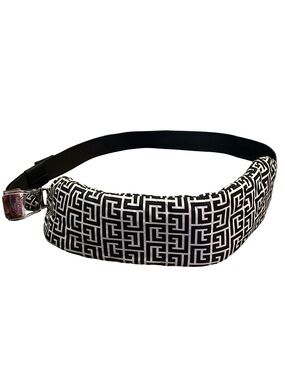 Balmain RARE Black and White Monogram Belt Bag